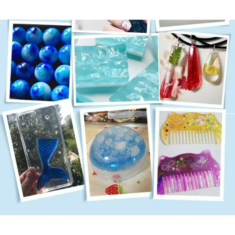 

R2LE 2 Pcs/set DIY Handmade Jewelry AB Hard/Soft Glue Crystal Specimen High Transparent Epoxy Glues Crafts Making Accessories