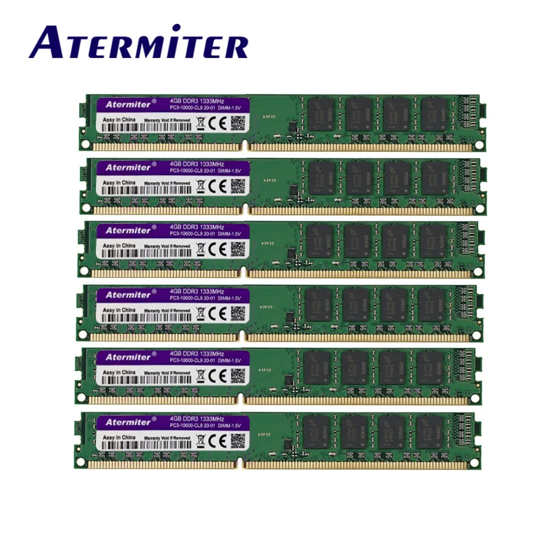 ОЗУ Atermiter DDR3 PC3 оперативная память для компьютера 2 Гб 4 8 1333 МГц 1600 10600 12800 модуль