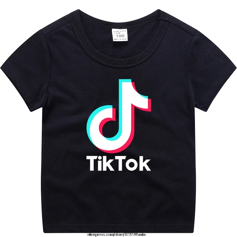

Fashion Kids Tik Tok T-shirt for Boys Summer 100% Cotton Short Sleeve Casual Tees Girl Clothes Cartoon Print Tshirt O-neck Tops