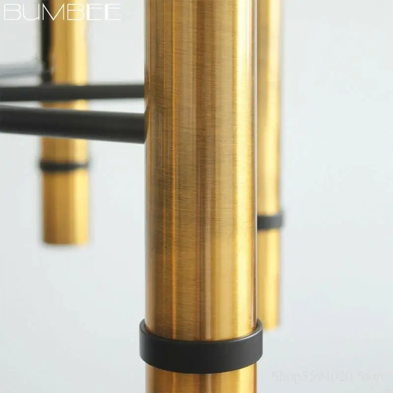 Скандинавские дизайнерские люстры золотые паровые трубки для гостиной спальни