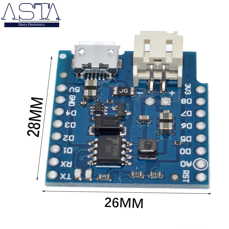 Защита аккумулятора V1.1.0 V1.2.0 Для WEMOS D1 Mini зарядка и усиление одной литиевой