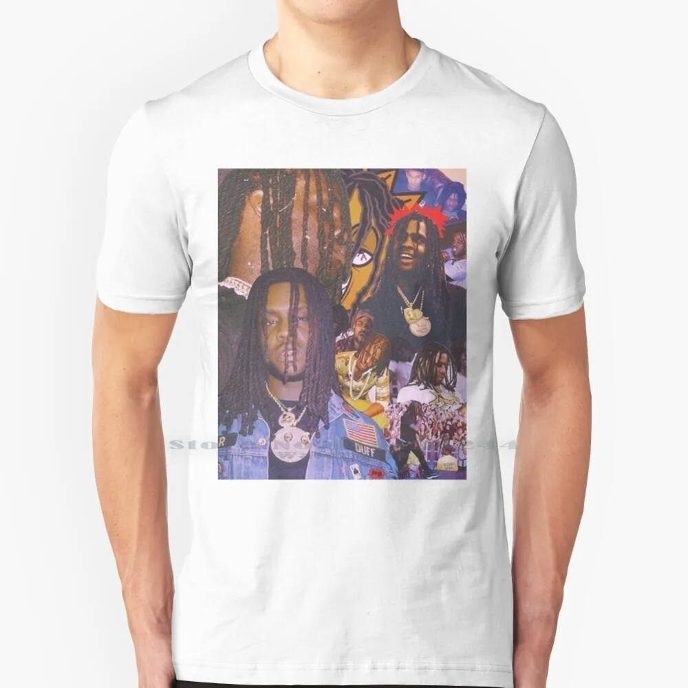 Коллаж Chief Keef. Хлопковая футболка 6XL Chief Keef Big Sosa Driill Fredo Rapper Music