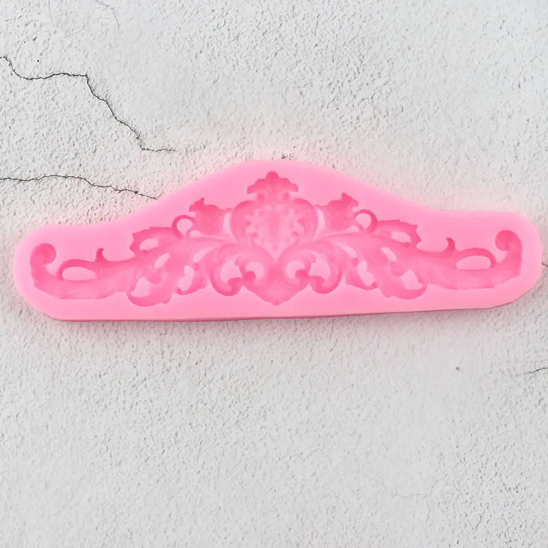 Барокко прокрутка рельефная граница силиконовая форма кекс Топпер инструменты