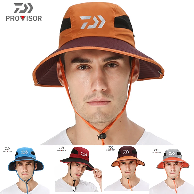 

Fisherman's Hat Daiwa Men's Summer Outdoor Fishing Sun Hat 2020 New Mountaineering Travel Breathable Mesh Foldable Sun Hat