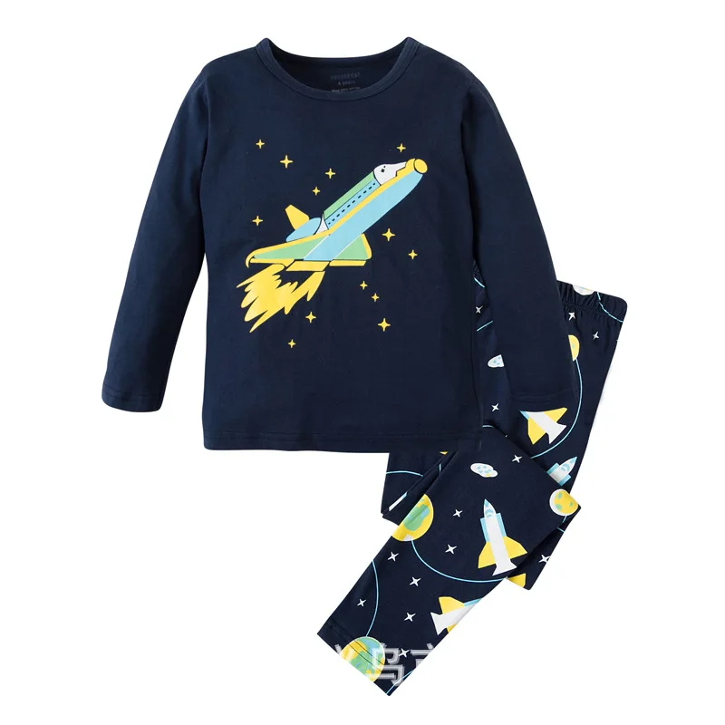 Новинка 2019 года детские пижамы с ракетами для девочек и мальчиков возрастом от 1