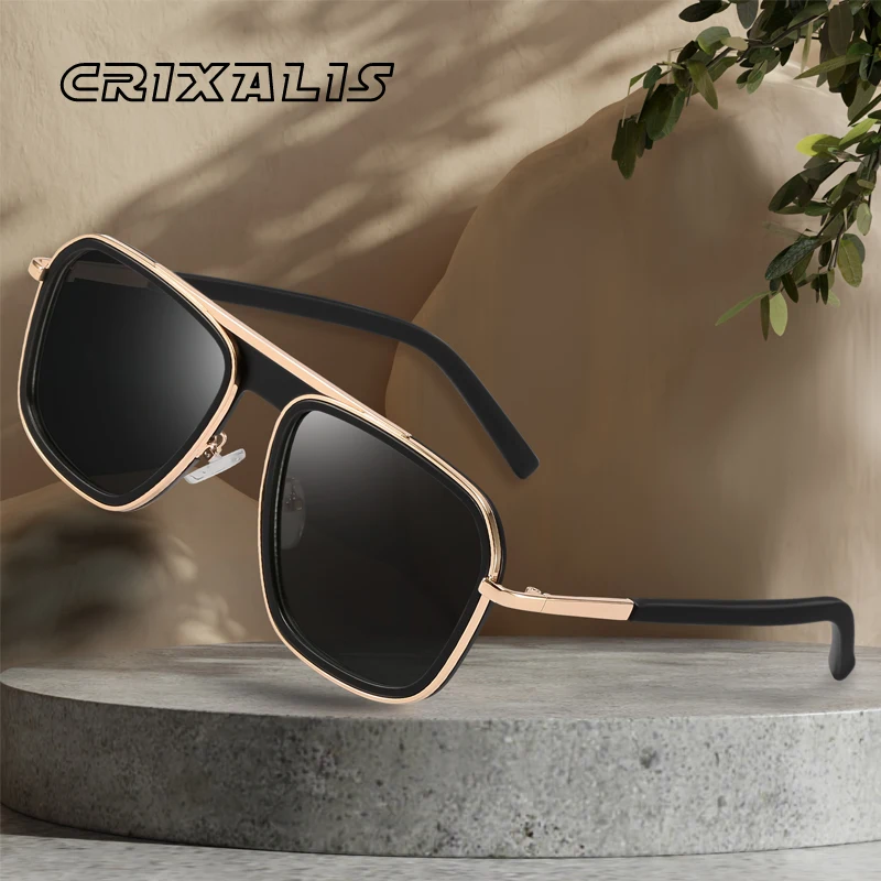 

Square Sunglasses Men Luxury Brand Designer Vintage Anti Glare Driving Mirror Sun Glasses Female UV400 Trending Goggles 2022