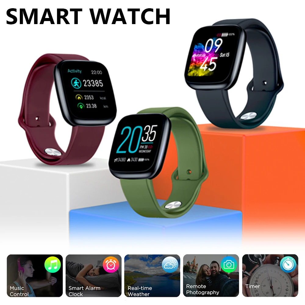 IP67 водонепроницаемые Смарт часы с пульсометром и долгим сроком службы батареи USB