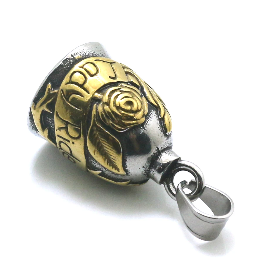 Нержавеющая сталь 316L крутой мотоцикл леди Райдер розовый колокольчик полировка стиль подвеска