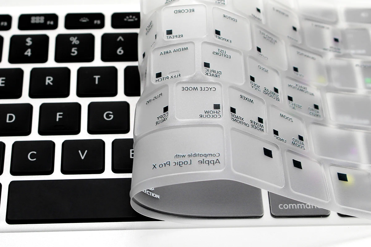 HRH моющиеся Logic Pro X функциональные ярлыки для клавиатуры с горячим ключом TPU