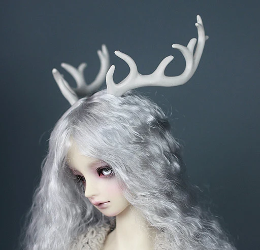 

D01-P577 детская игрушка 1/3 дядя аксессуары для куклы BJD/SD; Реквизит для фотографий белый лося рога 1 пара