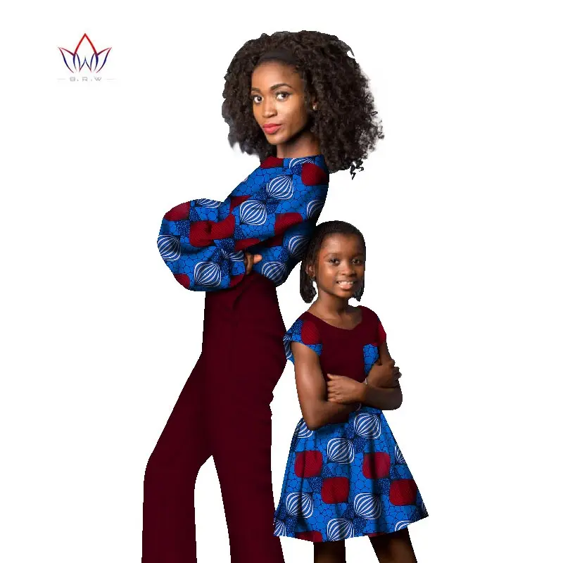 Dashiki African Clothes For Women New Fashion Family Matching Clothes Ankara Mother And Baby Africa Clothing Family Sets Wy1129