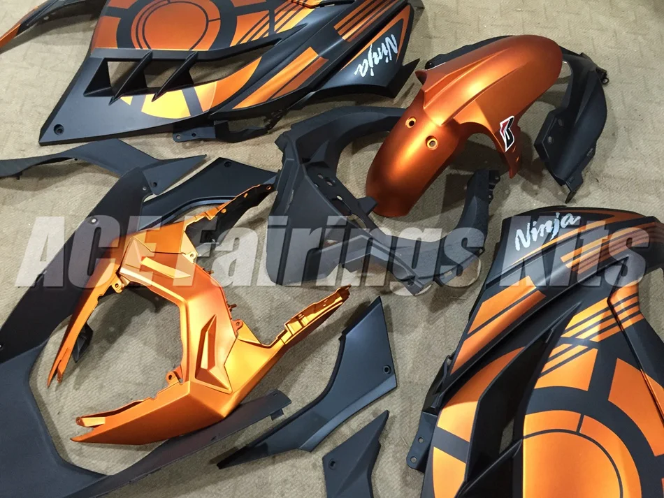 

New ABS fairing kit for Kawasaki Ninja300 EX300 300R 2013 2014 2015 2016 13 14 15 16 17 Fairings set orange black matte