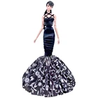 NK 1 шт. Новое свадебное платье для куклы высококачественвечерние нее платье принцессы наряд ручной работы для куклы Барби модные дизайнерские игрушки DZ