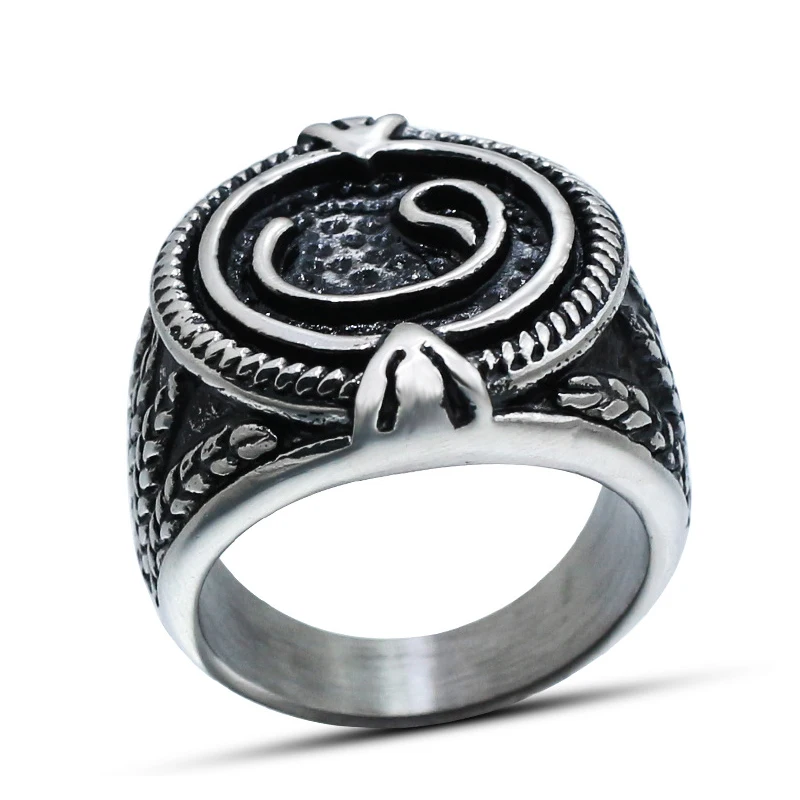 Готический древний амулет кольцо руны мужские Boyes Нержавеющая Сталь Пшеницы с