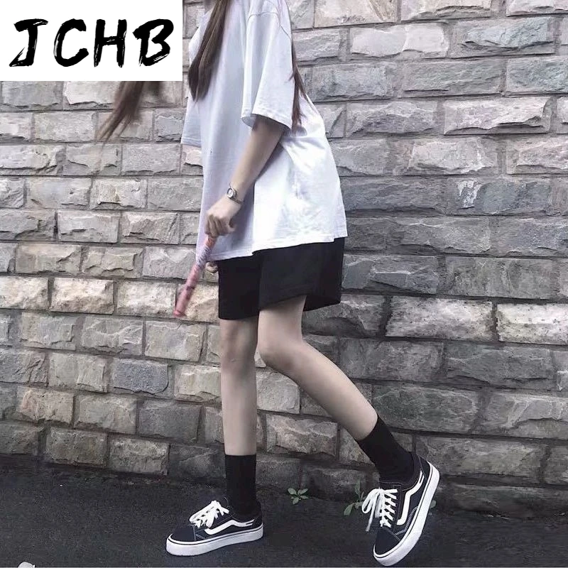 

2021 Harajuku Korean High Waist Shorts Women Sweatpants Womens Clothing Panties Couple Plus Size Shorts Joggers Summer Solid Sho