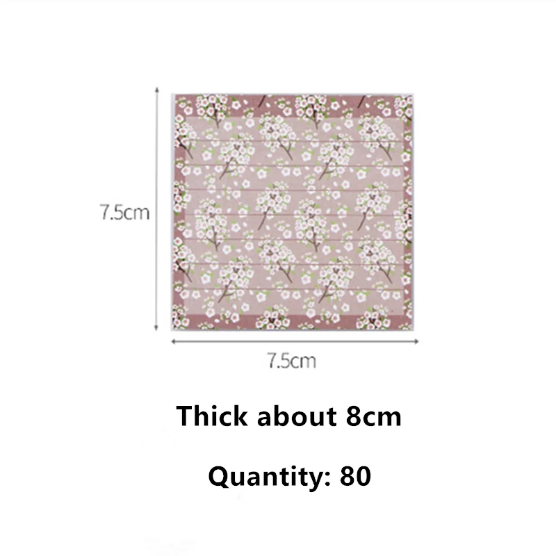 Стикеры для заметок в горизонтальном стиле Мультяшные животные цветочные полосы