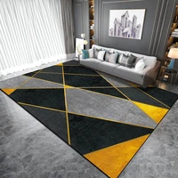 black yellow geometric carpet and rug nordic style living room kids bedroom bedside non slip floor mat kitchen bathroom area rug