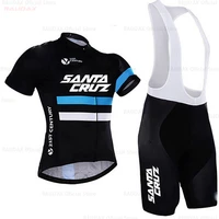 2022 santa cruz rx team summer cycling jersey set bicycle clothing breathable men short sleeve shirt 19d gel bike bib shorts