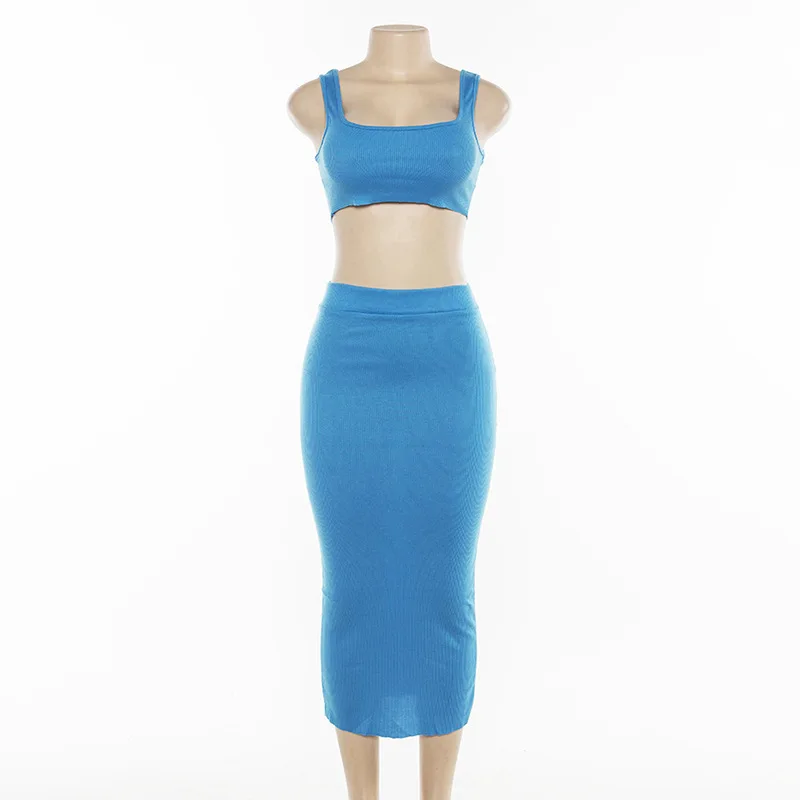 Вязаный сексуальный комплект из двух предметов 2 с юбкой осенне зимний