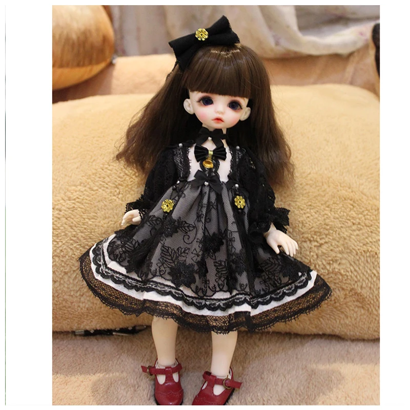 

Кукла одежда 1/4 1/6 кукла платье милый черный бант платье для 1/6 1/4 BJD аксессуары для кукол SD платье волосы/украшение шеи