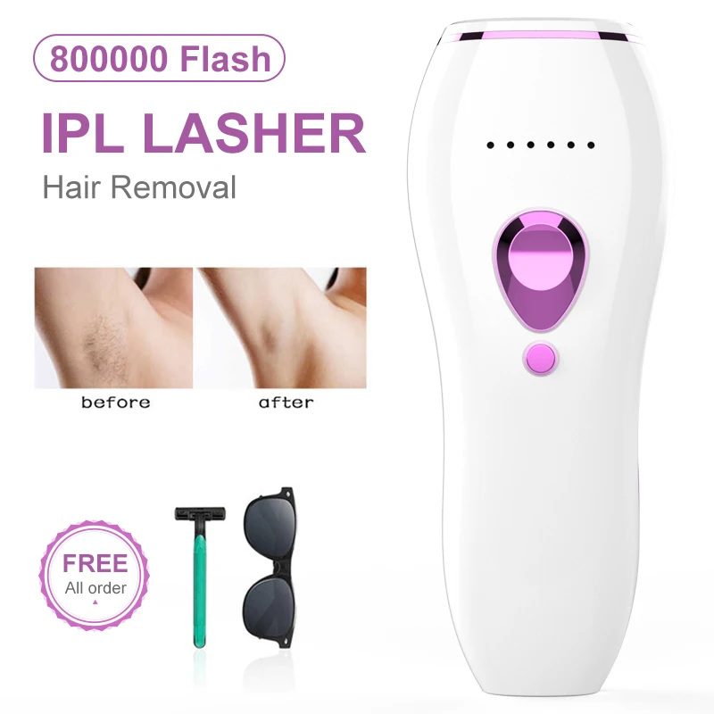 

800000 Laser Hair Removal Facial Epilator Device Eyebrow Epilator Home Laser Hair Remover Full Body Armpit Private Part Lady Sha