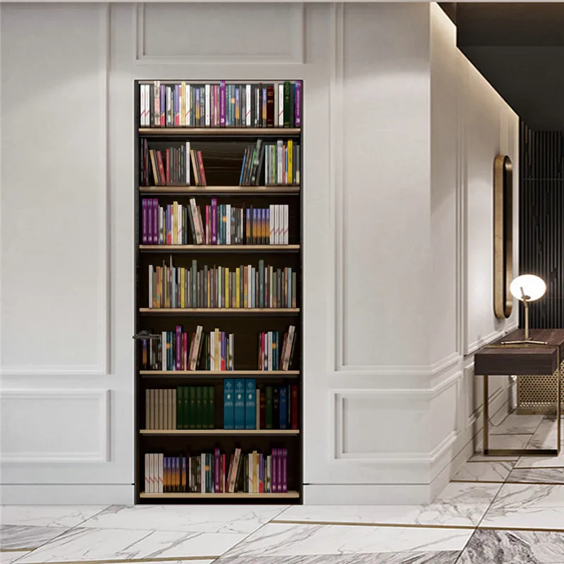 Домашний Декор 3d наклейка шкала библиотека книжная полка Ландшафтные