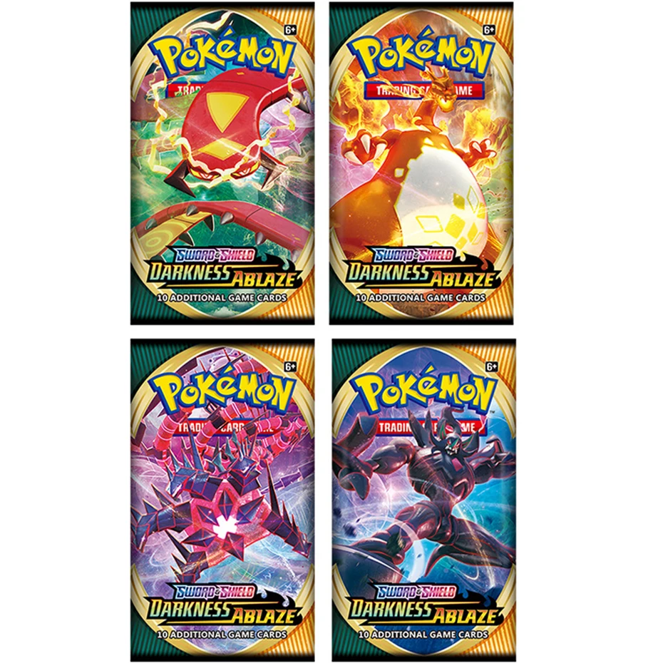 Caja de exhibici&oacute;n de Pokemon TCG: Sword & Shield Dark Ablaze Booster, juego de cartas coleccionables, 36 paquetes, 360 Uds.-2