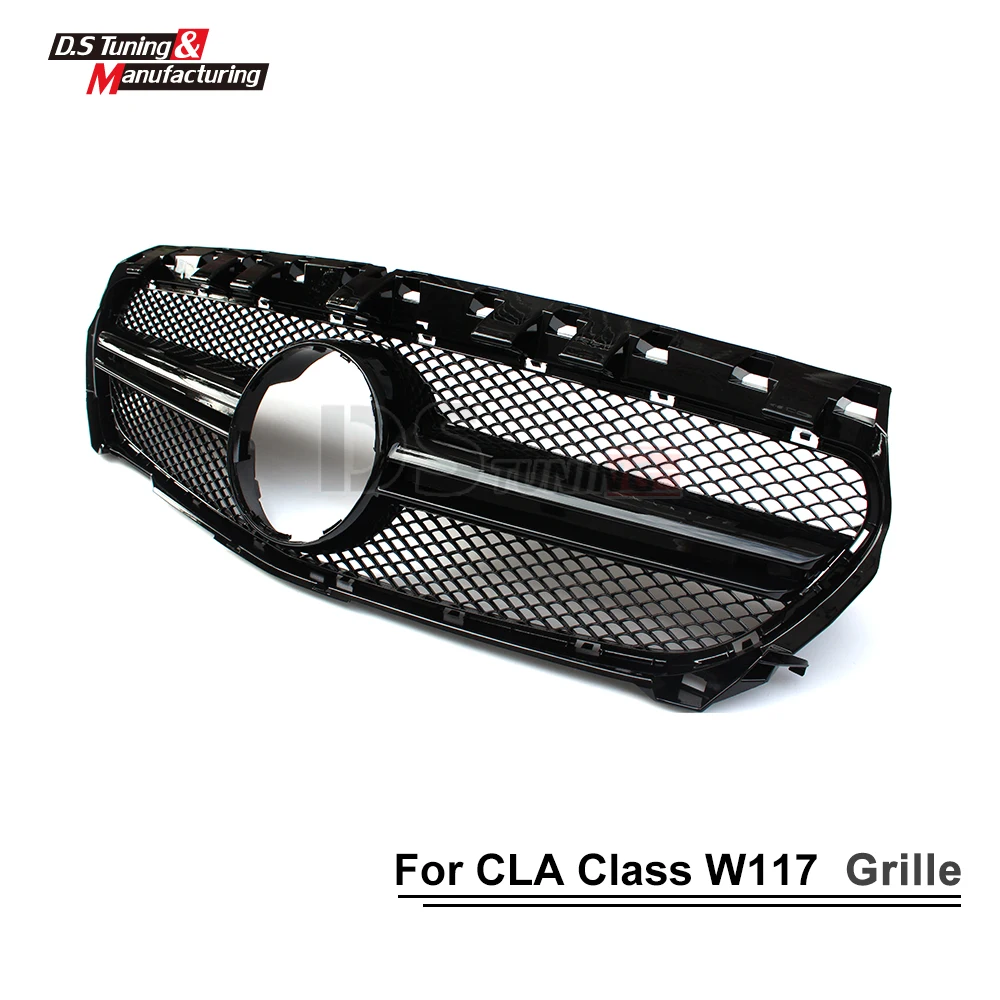 W117 решетка радиатора для Mercedes CLA Kindey Grill ABS Материал серебристый/черный цвет 2014