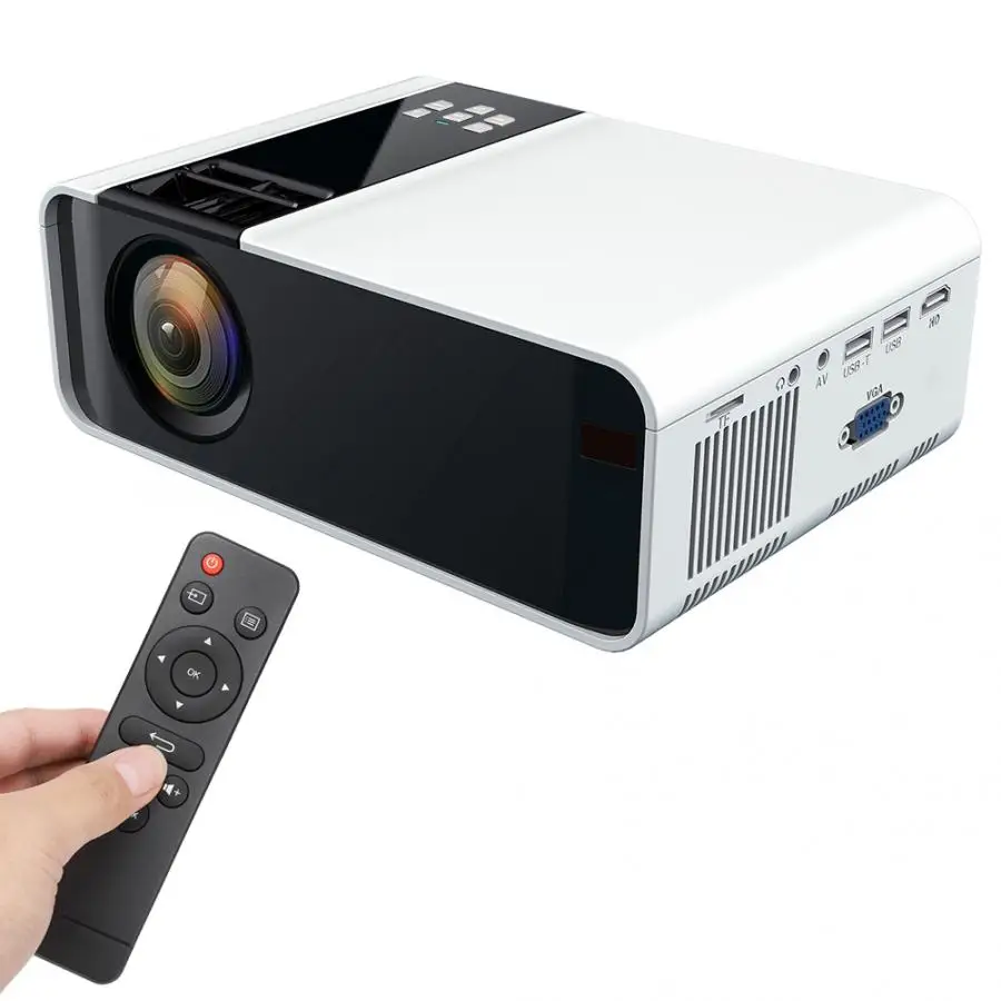 Портативный мини проектор W10 HD 1080P светодиодный красный и синий 3D 110 240 В