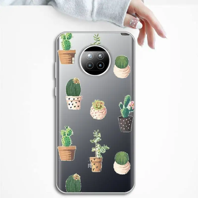 

cactus Phone Cases Transparent Clear for Xiaomi Redmi note 10 t 8 9 pro lite 11