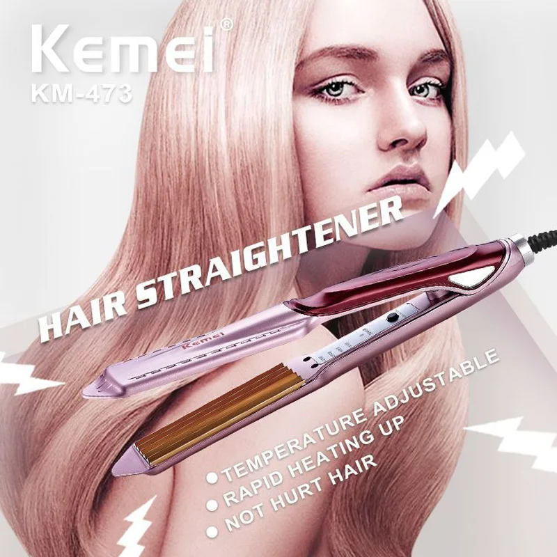 Kemei электрические плоские щипцы для завивки модные Профессиональные