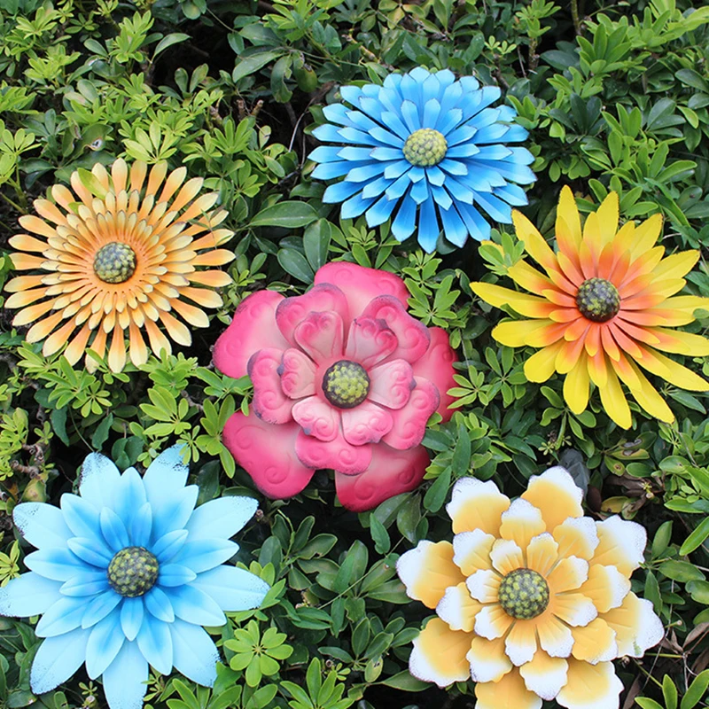 Цветок из кованого железа для виллы двора сада украшение стены подвеска