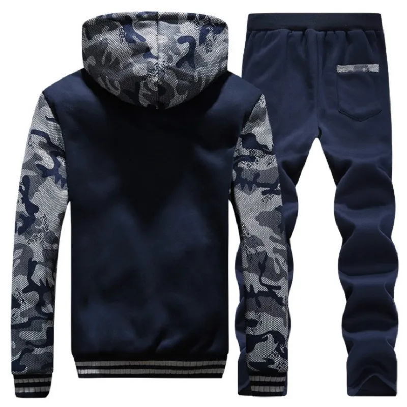 

Men Brand Clothes Set 2021 Casual Letter Autumn Winter Coat Fleece Hoodies Sweatshirts Sweatpants Warm Printed Hooded Tracksuit