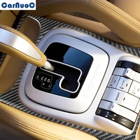 for porsche cayenne sport suv 2003 2010 with navigation system car gear panel frame trim decal carbon fiber sticker accessories