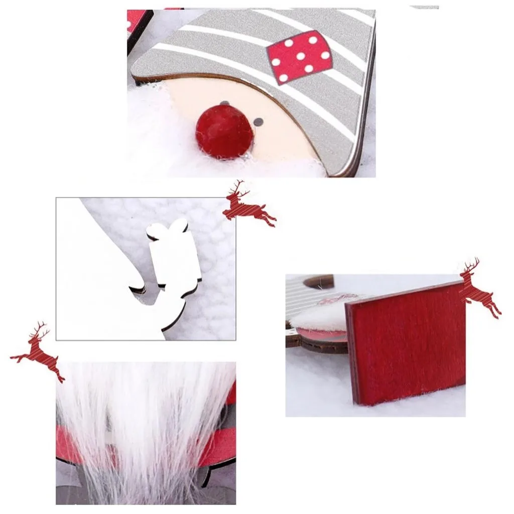 Новинка 2020 Рождественская деревянная кукла без лица украшения лес старик