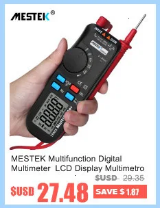 MESTEK Цифровой мультиметр 9999 Кол-во AC/DC Амперметр Вольтметр Ом измеритель напряжения HFE NVC тестер емкости DM91/DM91A/DM91S