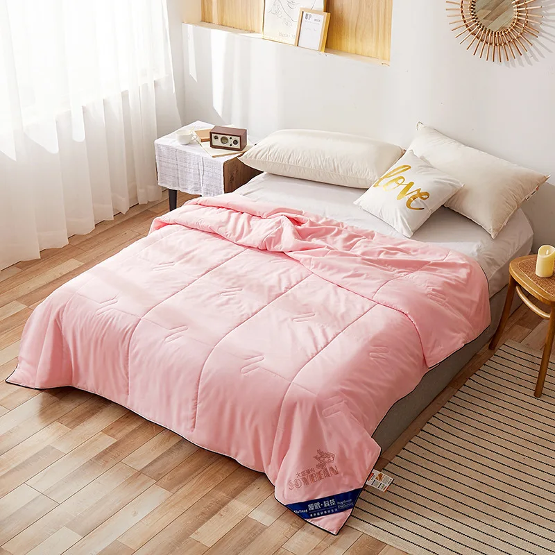 

Summer Air-conditioning Quilt Soft Breathable Throw Blanket Thin Comforter Bed Cover Ice Silk Bedspread Coverlet Home textiles