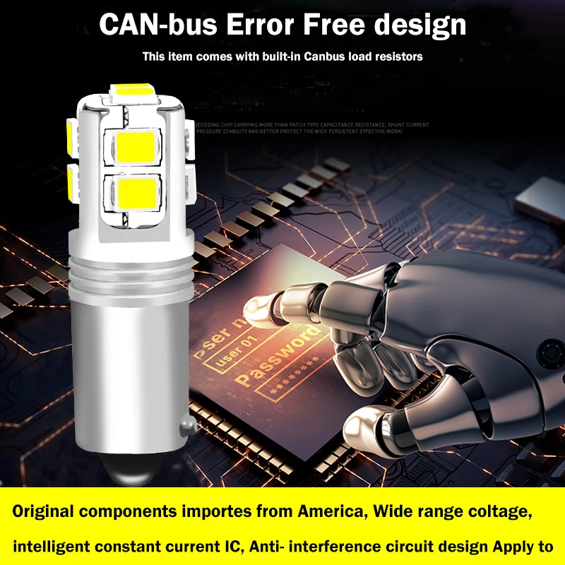IJDM Canbus автомобильные фары BA9S BAX9S BAY9S светодиодный фонарь для заднего хода