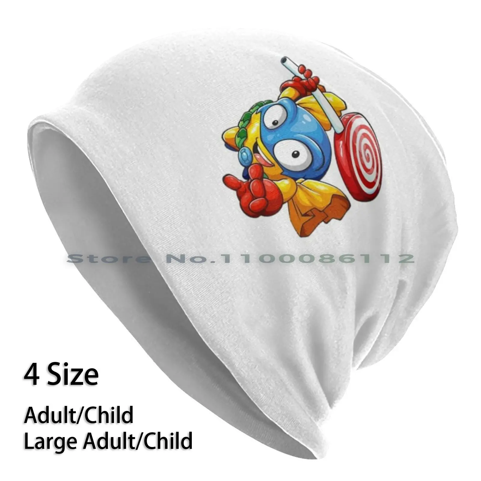 

Super Zing Lollipop Beanies Knit Hat Super Zing Kaboom City Hero Villain Series 1 Two 3 4 5 Lollipop Brimless Knitted Hat