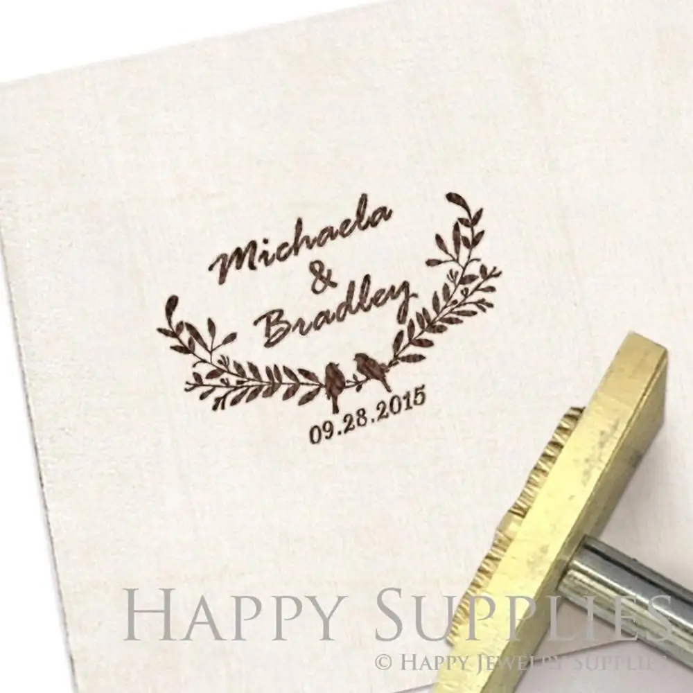 Свадьба брендинг Железный деревянный бренд кожаный штамп логотип железо для