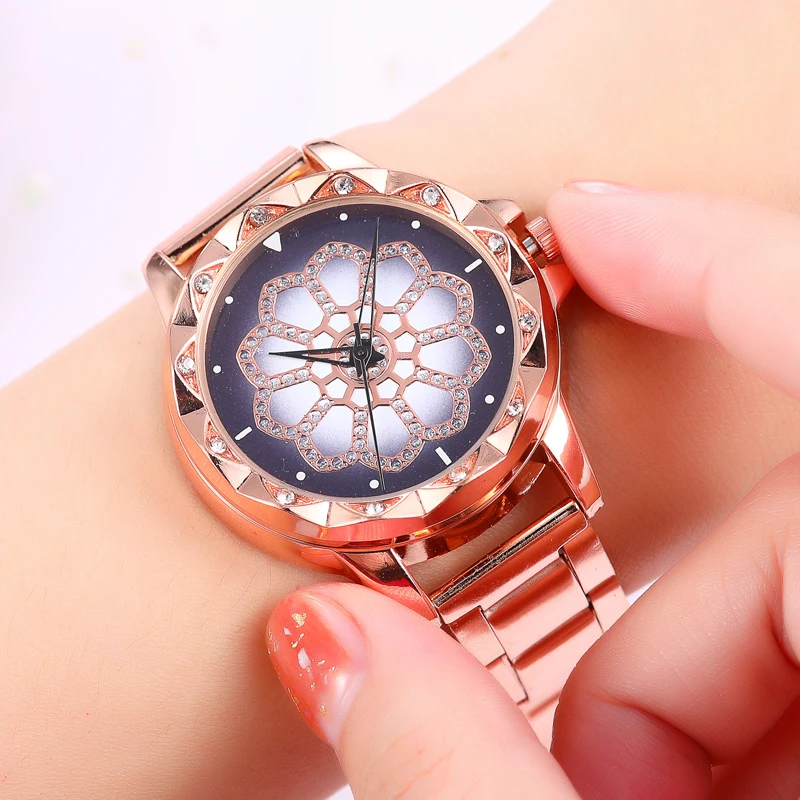 Часы наручные женские кварцевые со звездным небом люксовые повседневные