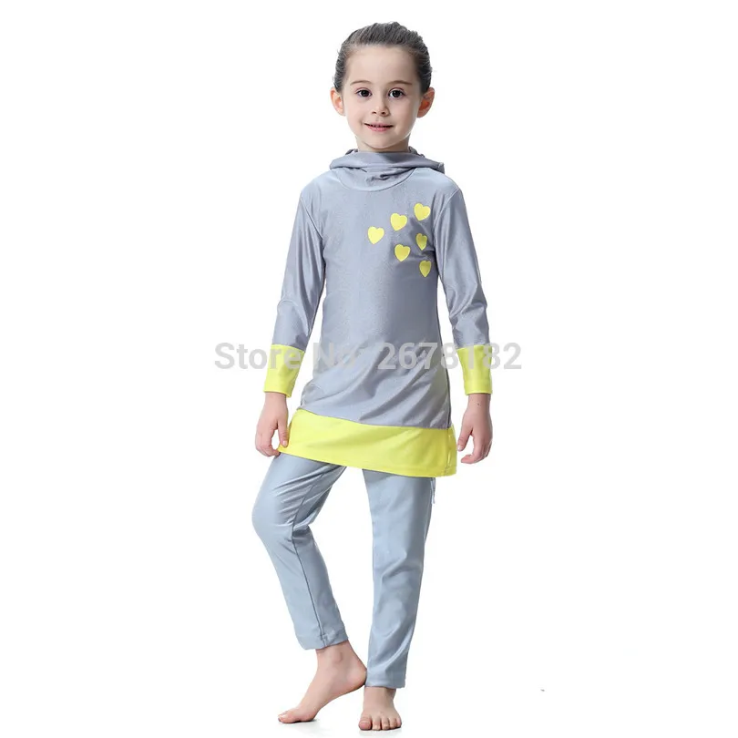 Милый мусульманский купальный костюм для девочек одежда купания коллекция 2018