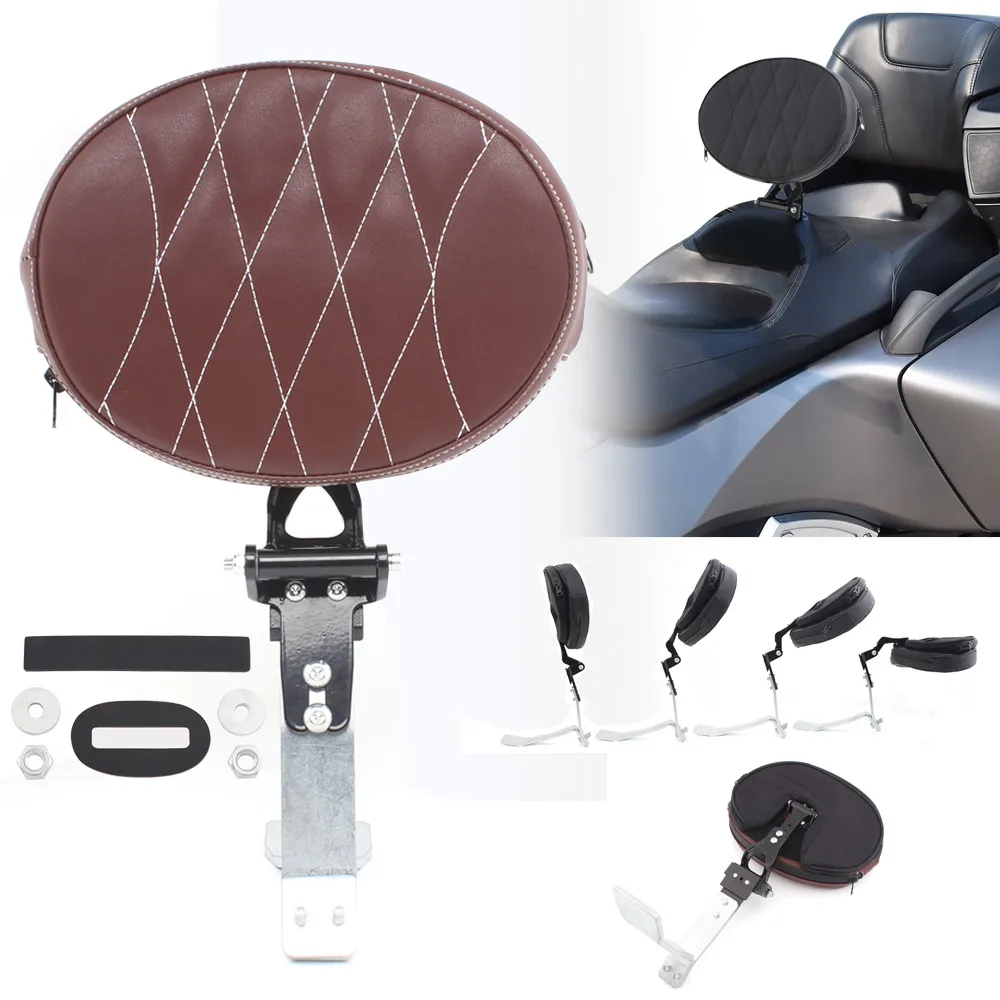 

Motorcycle Adjustable Plug-In Driver Rider Backrest Mount Pad Kit Fit For Can-Am Spyder RT 2008-2017 Seat Backrest Accessories