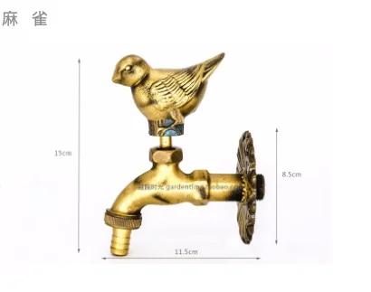 12 outdoor garden faucet animal shape Bibcock antique brass Fat cat tap for washing mop/Garden watering Animal faucet - Цвет: 12