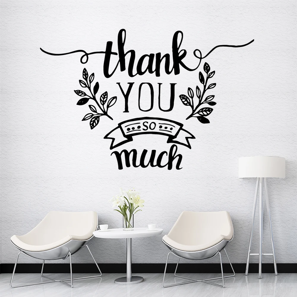 Веселые благодарим Вас наклейки на стену современные настенные стены винилы для