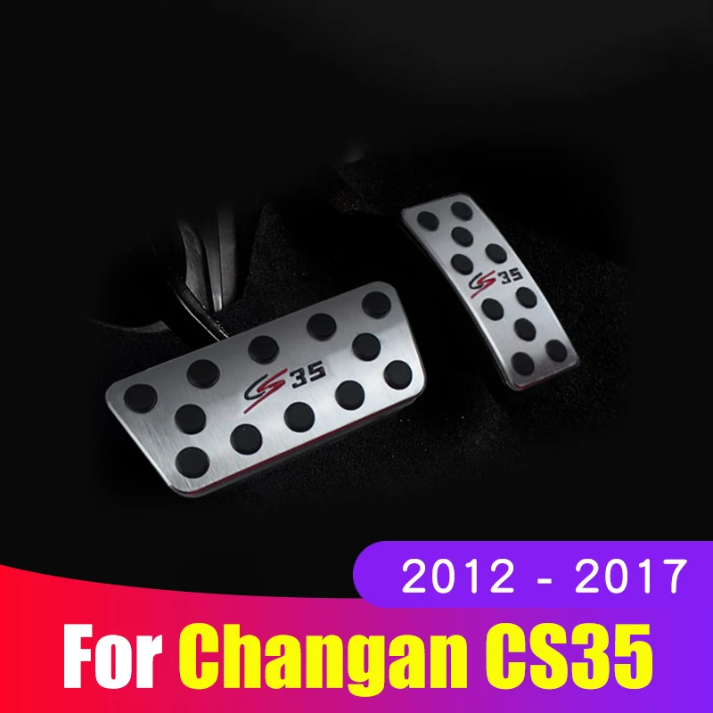 

Aluminum alloy Car Accelerator Gas Pedal Brake Pedals Clucth Pads Cover AT MT For Changan CS35 2012 2013 2014 2015 2016 2017