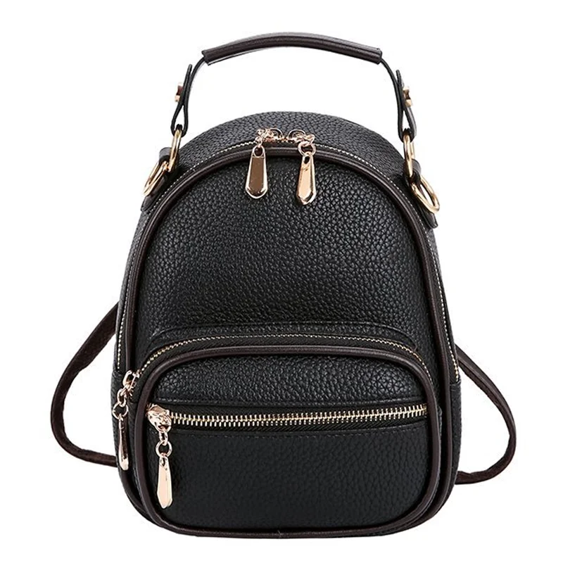 

3 in 1 Women's Backpack Mini Backpack High Quality Soft Leather Small Backpack Suitable for Girls Fashion Backpack
