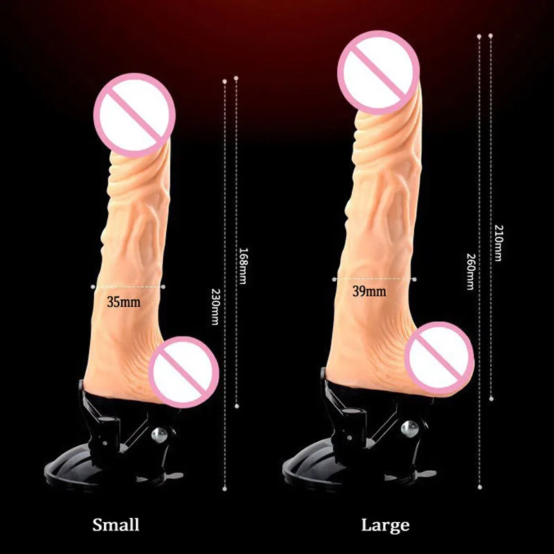 Телескопический качающийся вибрирующий реалистичный фаллоимитатор вибратор на