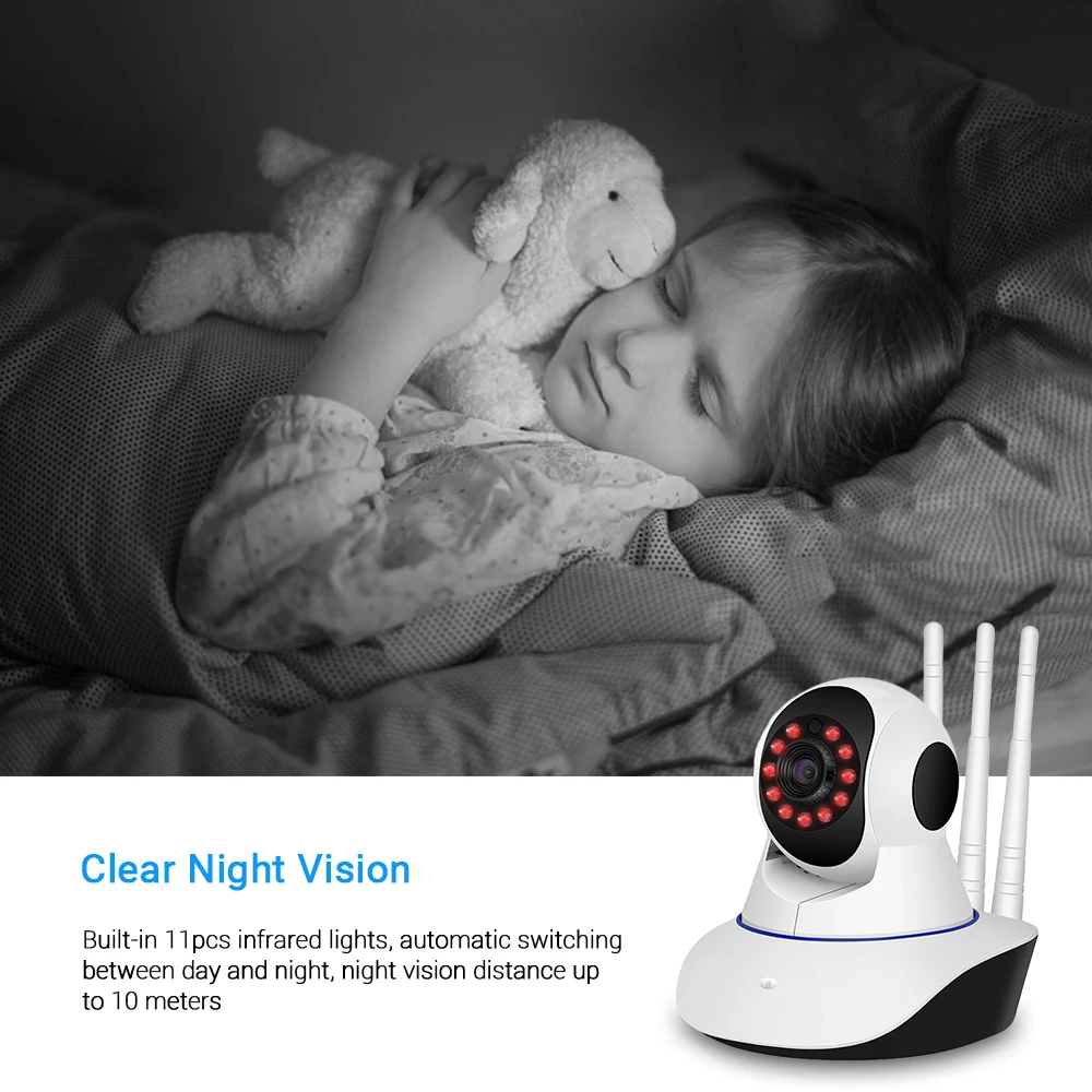 hd1080p smart auto tracking ptz wifi camera two way audio motion detection remote access baby monitor onvif icsee free global shipping