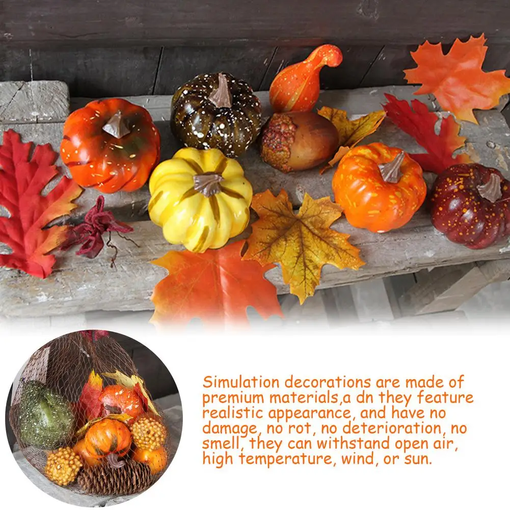 

Набор из искусственной тыквы, изысканный Настольный Декор тыквы в деревенском стиле для Дня благодарения, гостиной, спальни, бара, кафе, Дек...